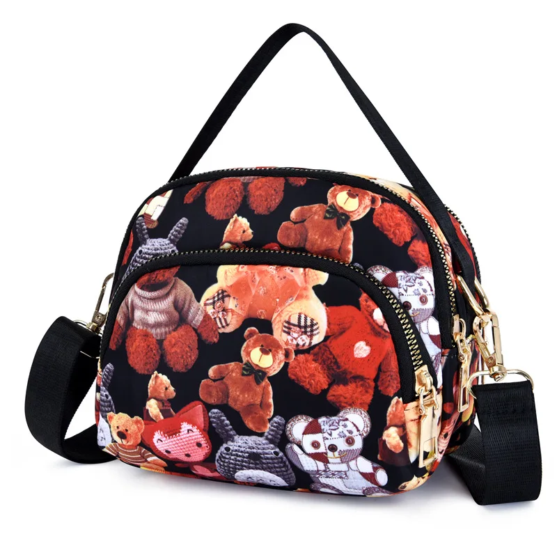 Women's Shoulder Bag Zipper Casual Shoulder Bag Fashion Pure Color Tote Outdoor Canvas Handbag Messenger Crossbody Handbags