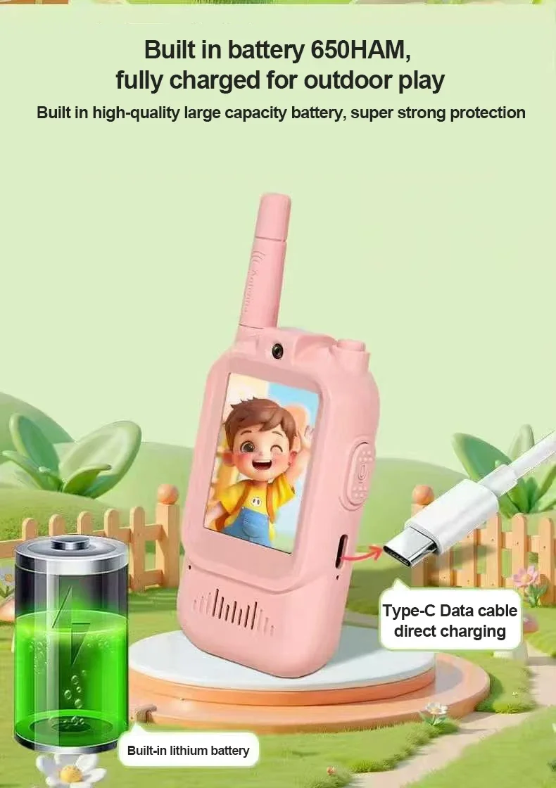 Walkie talkie 2 inch screen