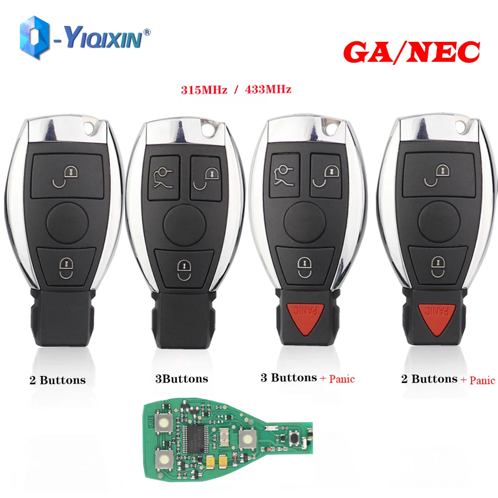 YIQIXIN Smart Control Key For Mercedes Benz Year 2000+ A B S E G Class W203 W204 W205 W209 W210 W211 W212 W221 W222 BGA/NEC Fob