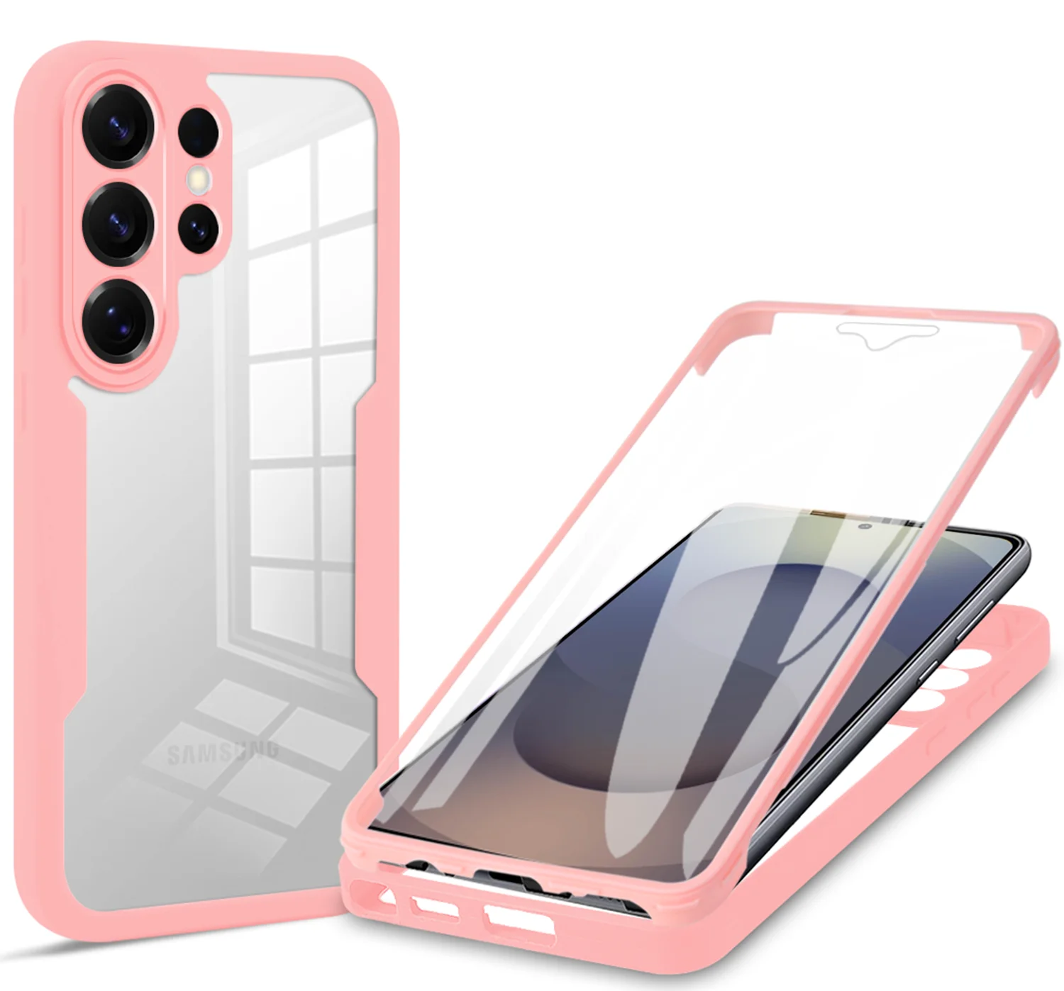 Ultimate Double Layer 360 Protection Case with Clear TPU Soft Film Screen Cover