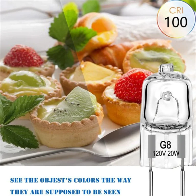 새로운 5/10/20PCS G8 120V 20W 35W 50W 크리스탈 램프 할로겐 전구 LED 램프 전구 에코 할로겐 전구 삽입 비즈