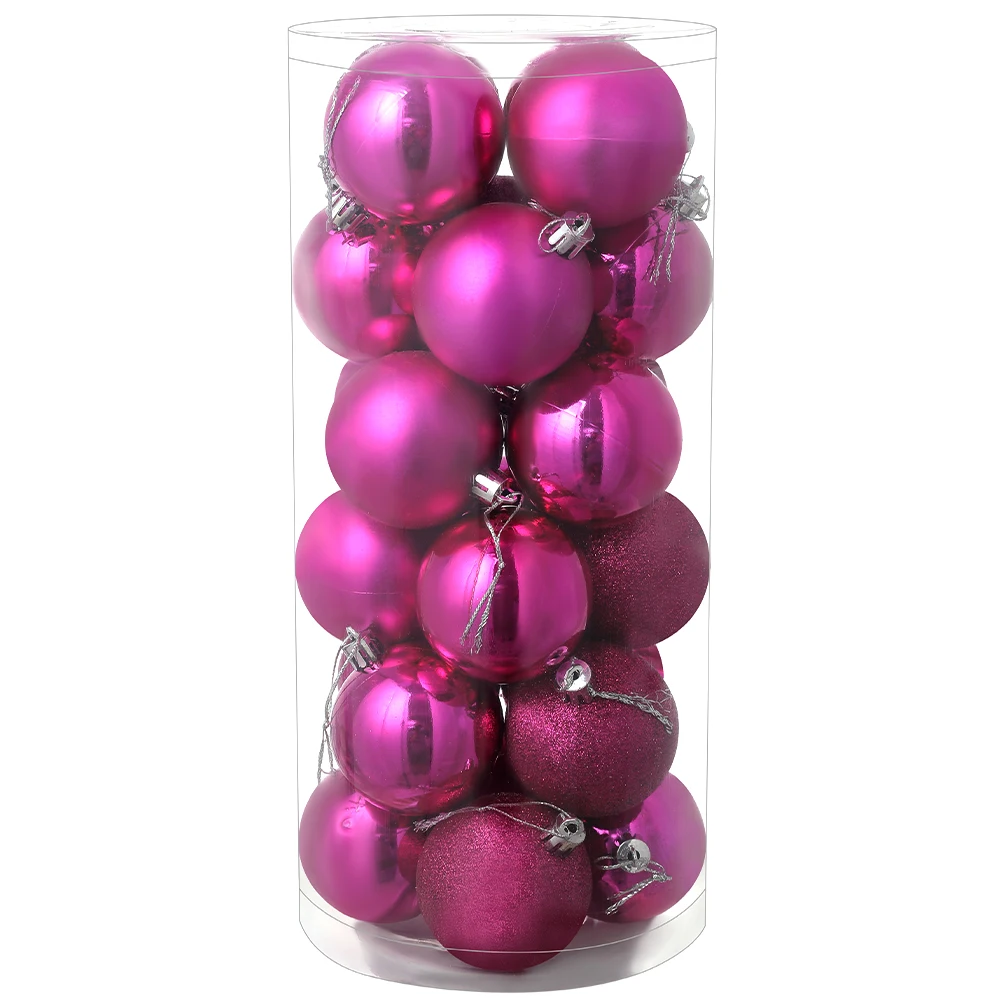 thumbnail image 1 of 24 bolas de Navidad de 6 cm para decoración de árboles de Navidad, decoración de habitaciones del hogar, bolas colgantes de Navidad para Año Nuevo, accesorios de bricolaje, 1 of 5