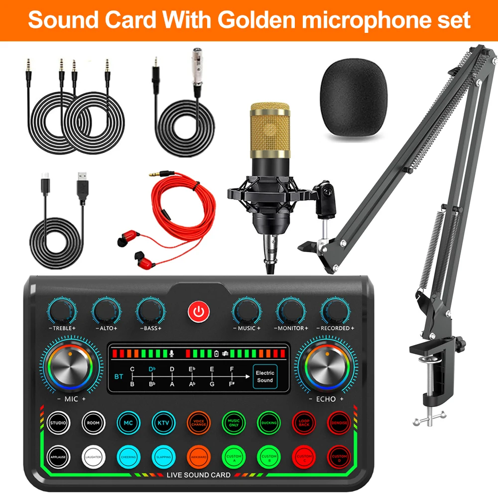 البث المباشر كارت الصوت Quipment بودكاست بلوتوث جه...