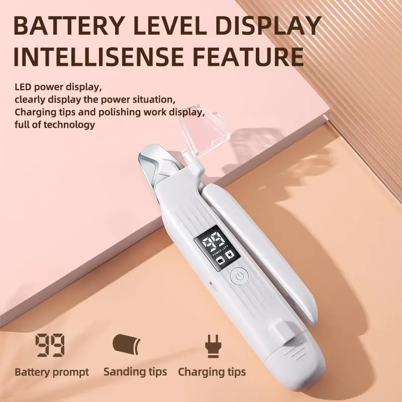 Pet Nail Clipper Trimmer with LED Light USB Rechargeable Electric Nail Clipper Display Grinder Prevent Injury Low Noise