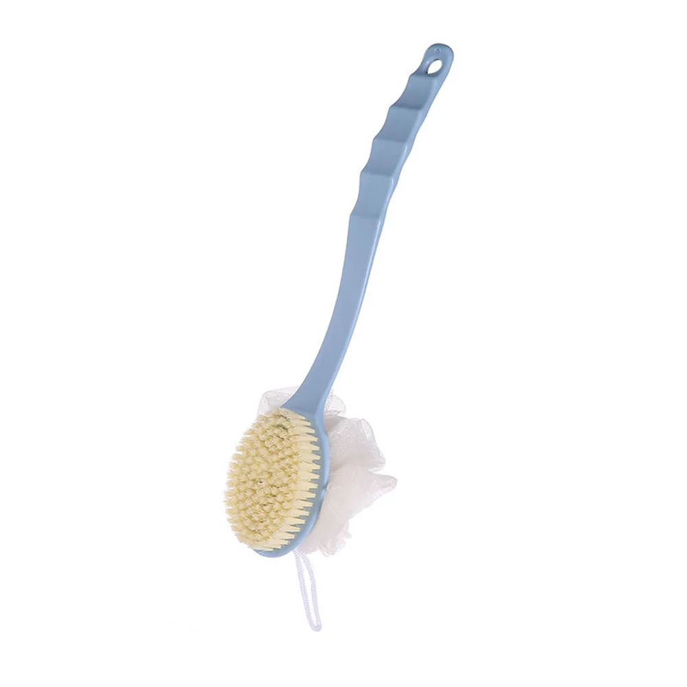 Hair Massage Bath Brush Long Handle Back Rub Brush 2 In 1 Bath Ball Double Side Scrub exfoliating shower brush