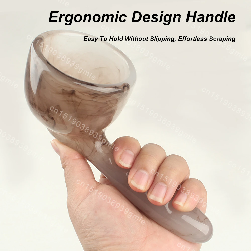 Resin Gua Sha Massage Tool Scraping Lymphatic Drainage Massager Manual Full Body Relief for Neck Legs Belly & Back 4