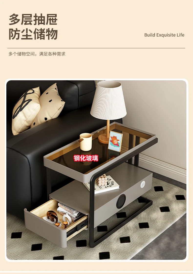 Sofa Edge Cabinet Table Living Room Movable Side Cabinet Modern Corner Table Room Center Desk 거실테이블 밥상 Stolik Kawowy Мебель