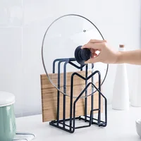 Kitchen Cabinet Organizers for Pots Pans Expandable Stainless Steel Pot Lid Storage Rack Cutting Board Drying Cookware Shelf 1
