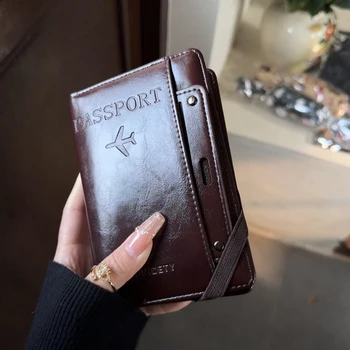 Porta passaporto e portafoglio combinati, antifurto, anti-degaussing, organizer multifunzionale per documenti e carte, porta biglietti da viaggio, organizer portatile per documenti da viaggio d'affari, protezione essenziale per documenti per viaggi all'estero