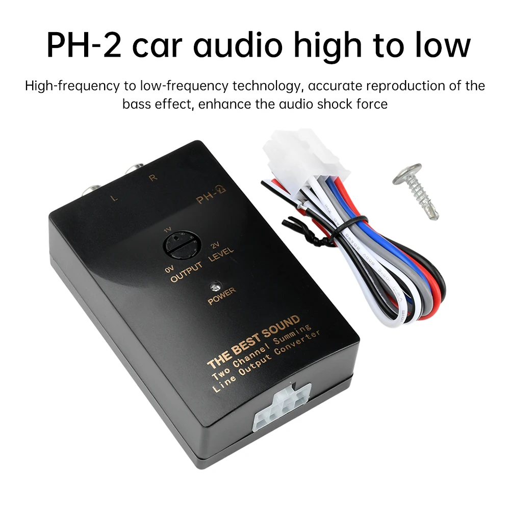 2-Channel Line Out Converter – Converts High To Low Impedance For Car Speakers