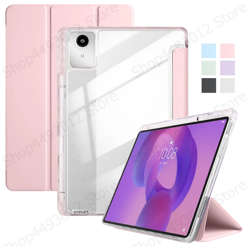 Lenovo Idea Tab 11 Acrylic Clear Hard Stand Case with Pen Holder
