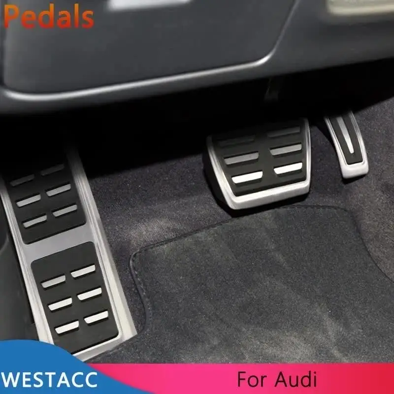 Pédales Voiture Audi A4 B9 A5 F5 2016-2019 – Kit Repose-Pieds Antidérapant Sport – Accélérateur Frein Embrayage