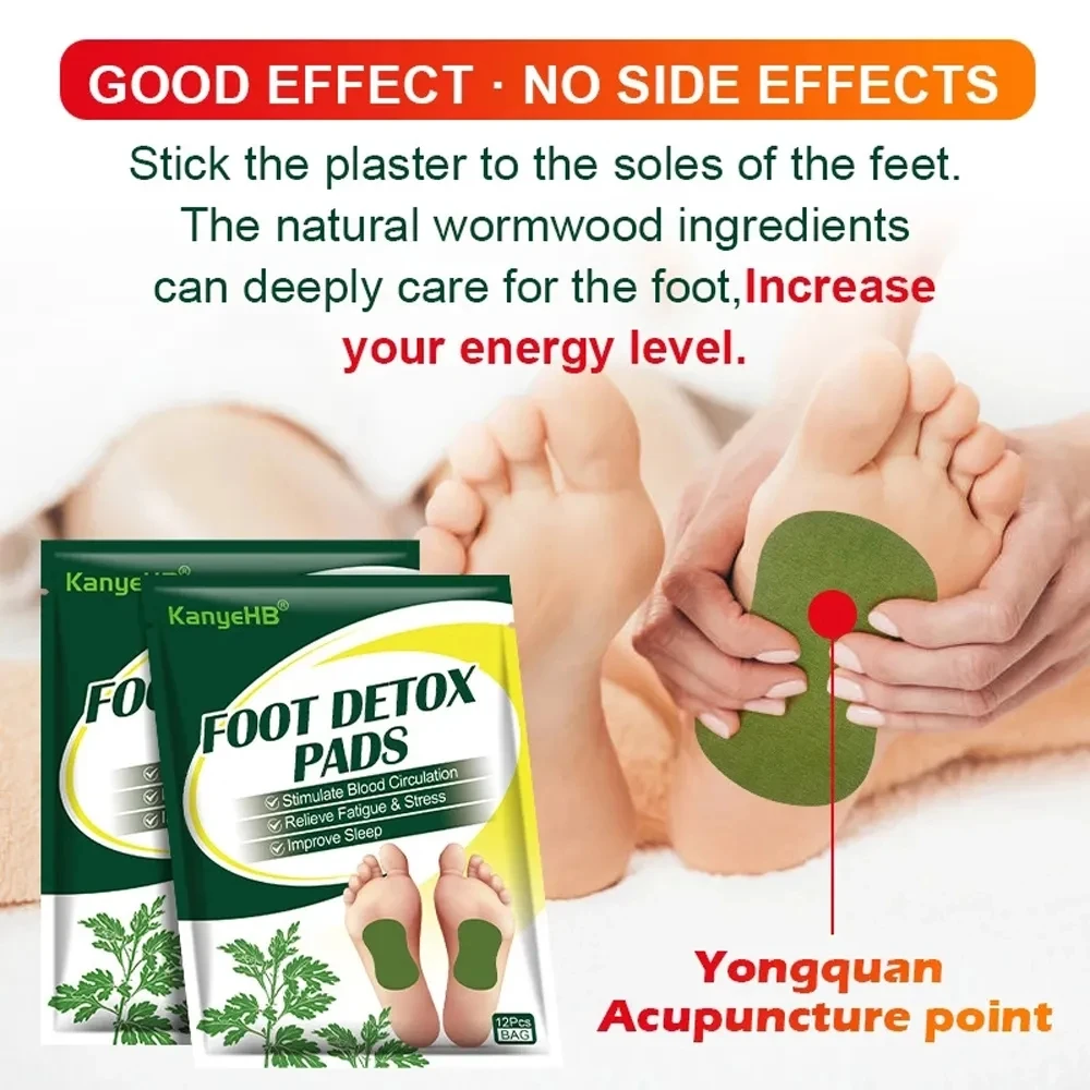 Detox Foot Patches 12/24/36/48/60Pcs Cleansing Toxins Body Help Sleeping Relieve Stress Weight Loss Feet Care