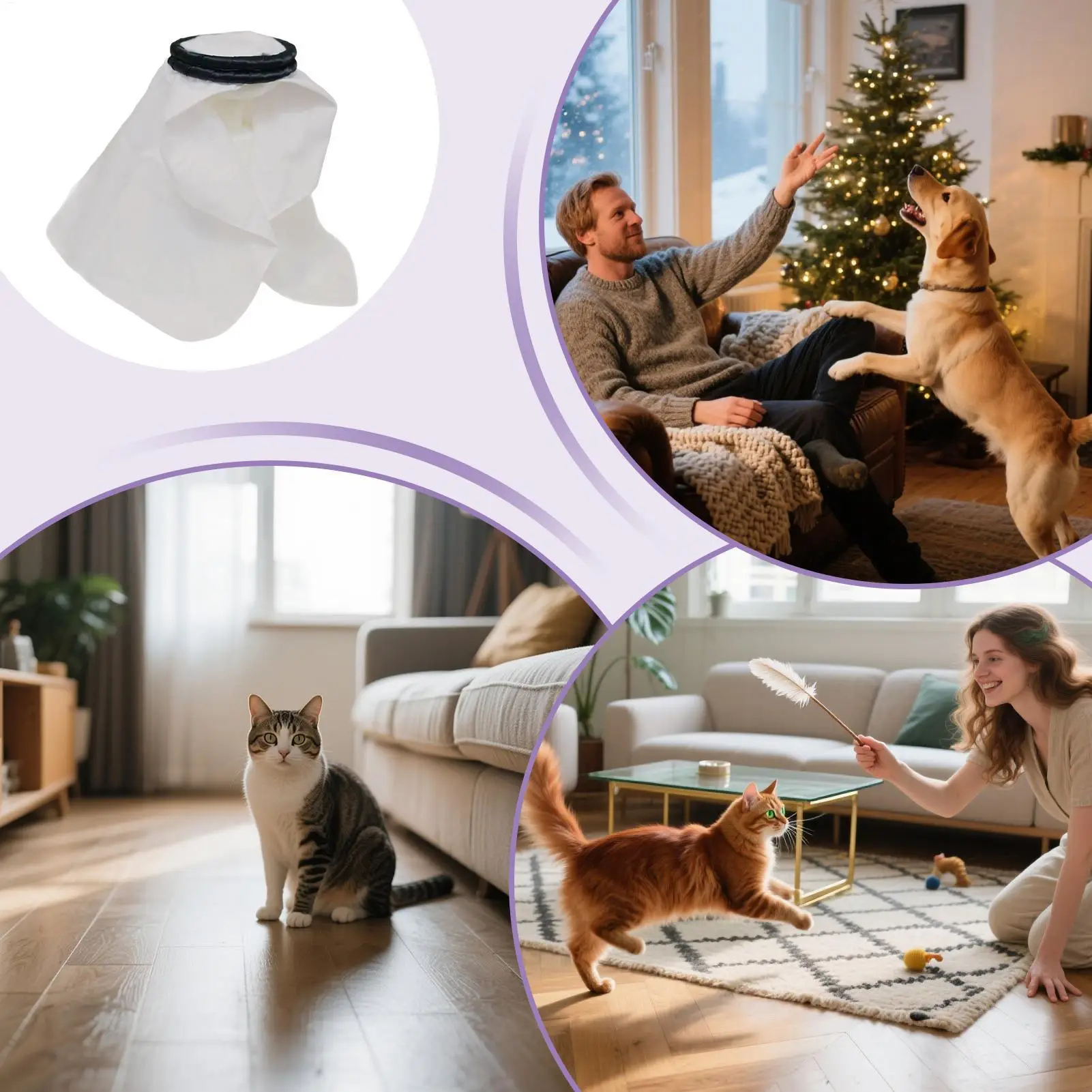 Pet Head Wrap Middle Eastern Pet Outfit Lightweight Kitten Bandanas For Costume Cosplay Party Daily Gathering Outdoor Home