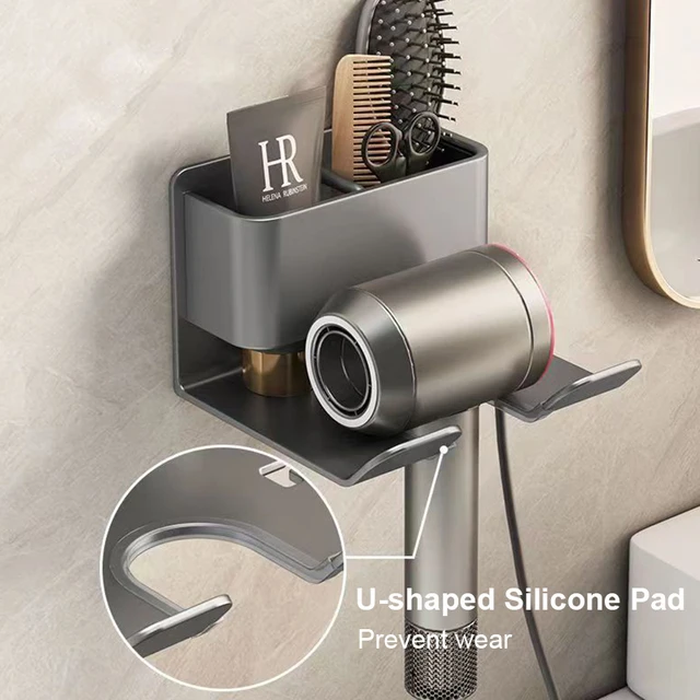 Nincs Fúró Hajszárító Tartó A Dyson Szervezett Állvány Falra Szerelt Fürdőszobai Polc Tároló Polcokhoz - Image 5