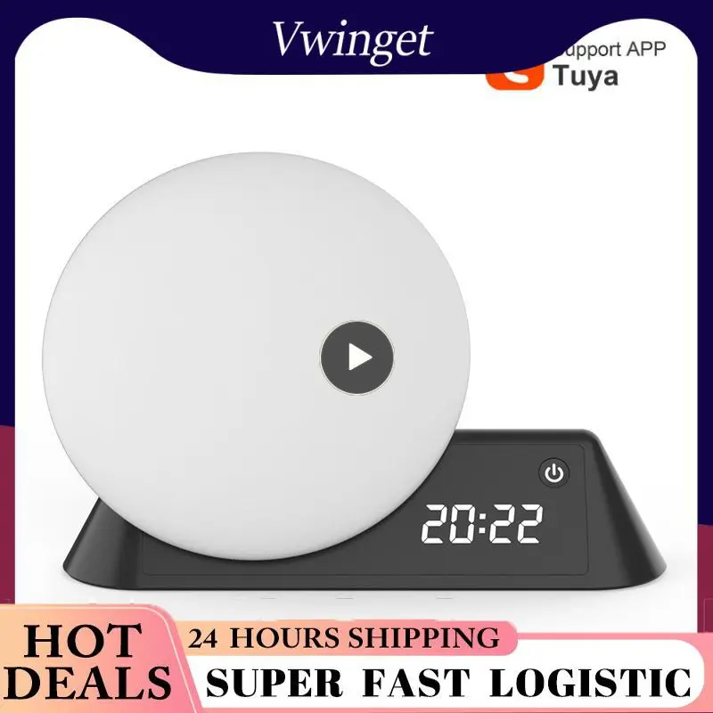 

For Bedroom With 15 Soothing Sound Led Night Light 10 Colors Smart Wake Up Ligh Tuya App Wifi Wake Up Light Wake Up Light