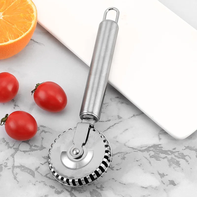 Stainless Steel Pie Cookies Mold Dumpling Embossing Maker Cutter Stamp Set with Roller Round Biscuit Pizza Baking Tool