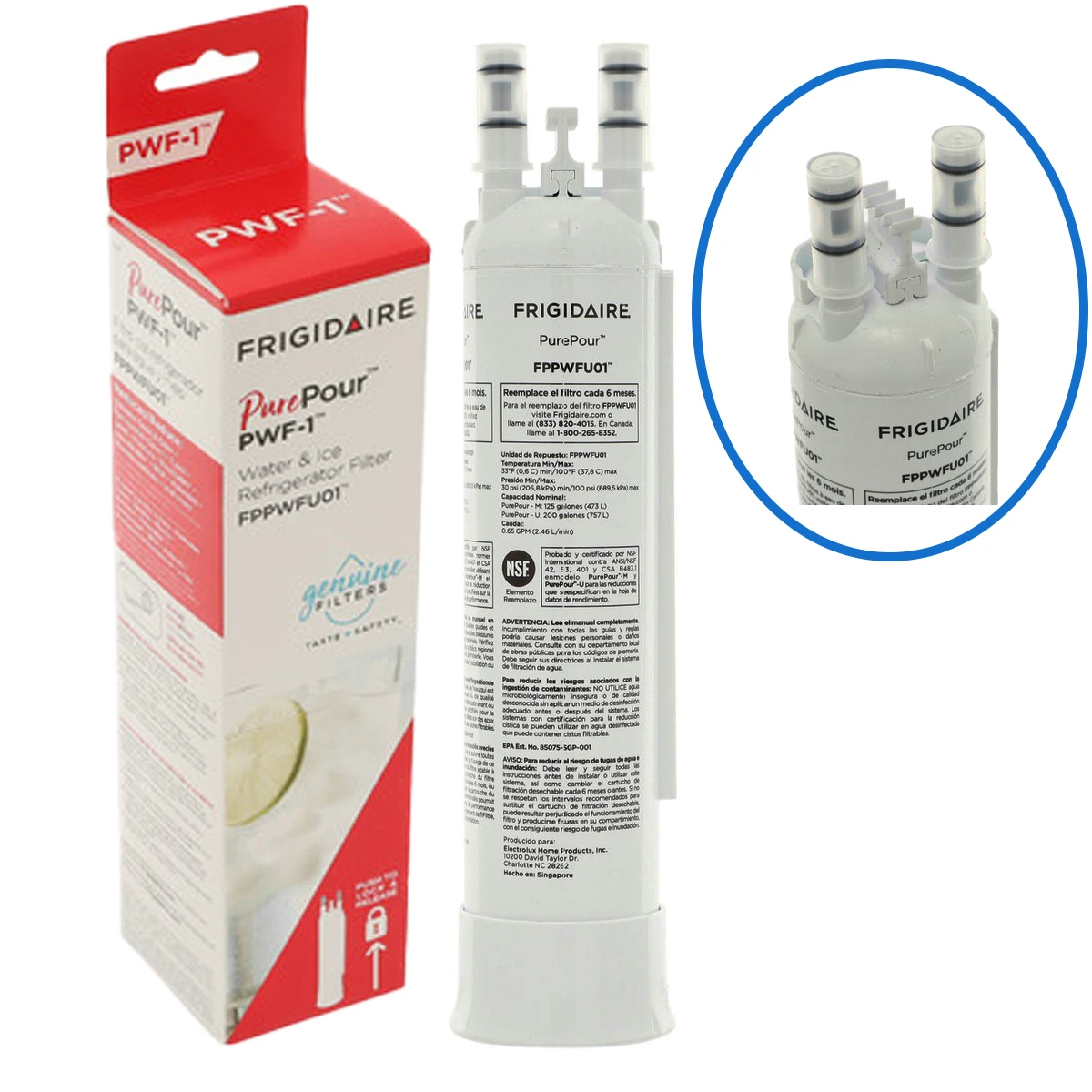 Replacement Refrigerator Water Filter for FPPWFU01 PWF1 4960476