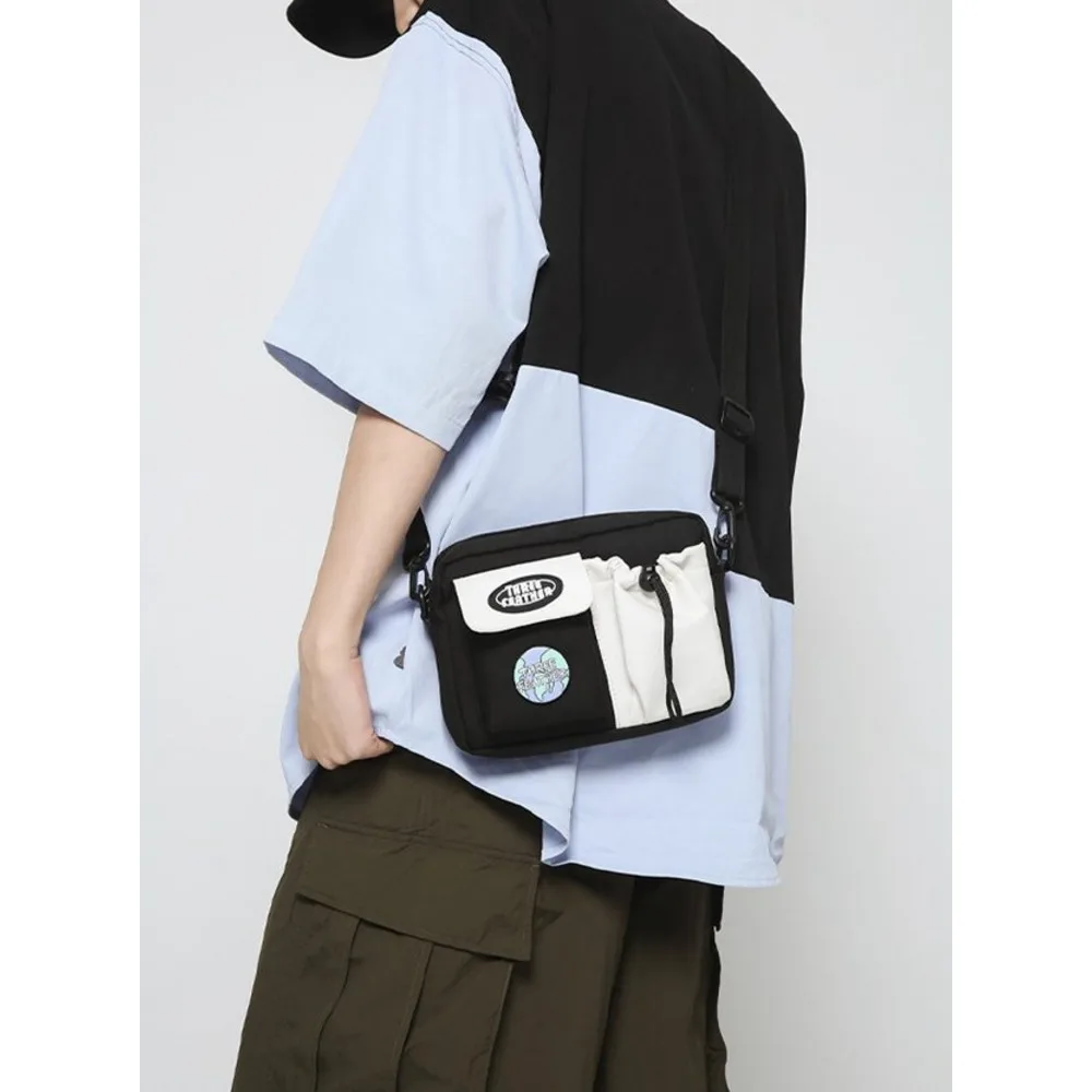 2024 New Crossbody Men's Trendy Brand Women's Single Shoulder Lightweight Emblem Backpack Instagram Mobile Small Square_voghion.com