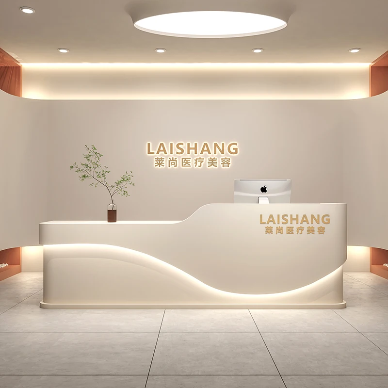 

Nordic Simplicity Cashier Desk Reception Clothing Store Information Reception Desk Beautysalon Meubilair Luxury Furniture