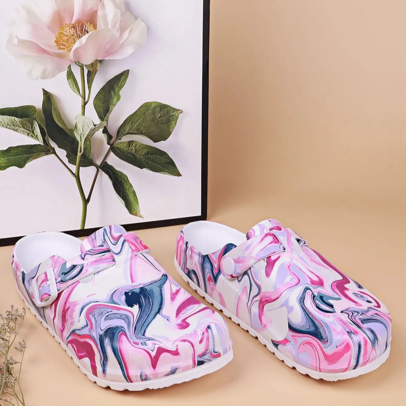 Women Garden Clogs Waterproof EVA Slippers Slip On Outdoor Shoes Image 5