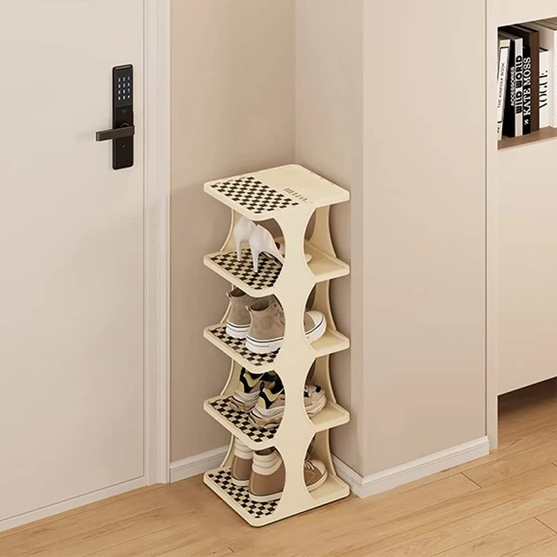 Multi layer Folding Shoe Rack Bamboo Slim Clogs Box Fashion Storage Telescopic Box Cabinet