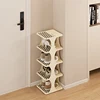 Multi layer Shoe Rack Folding Shoe Rack Bamboo Slim Clogs Box Fashion Shoe Storage Rack Telescopic Shoe Box Shoe Cabinet 4