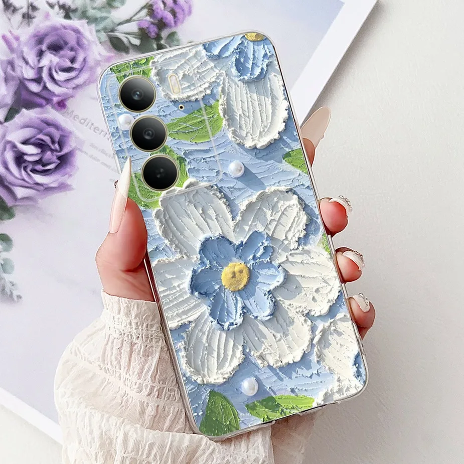 Stylish Painted Soft Silicone Phone Case - Back Cover Bags for Smartphone Protection