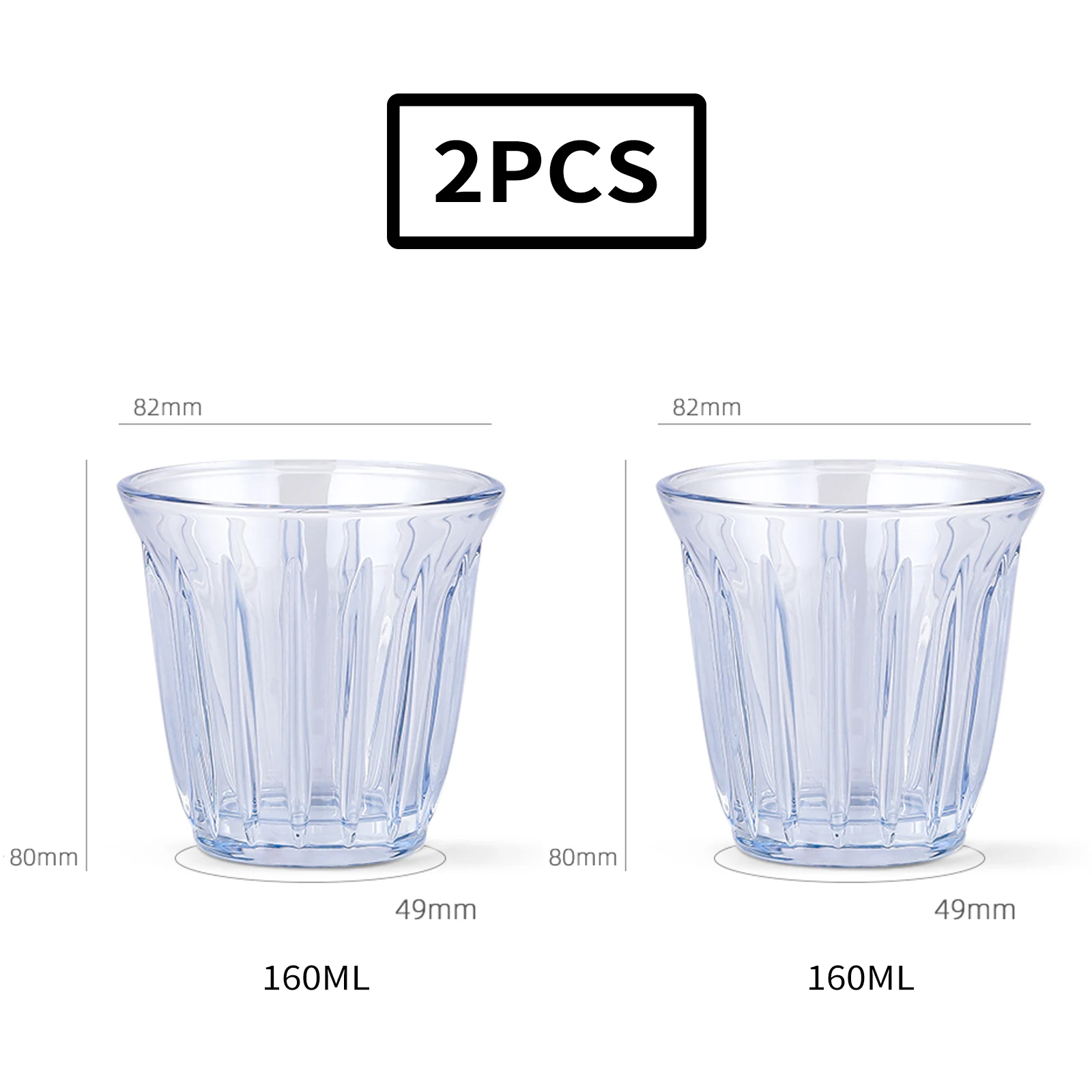 2pcs Blue | 160ml