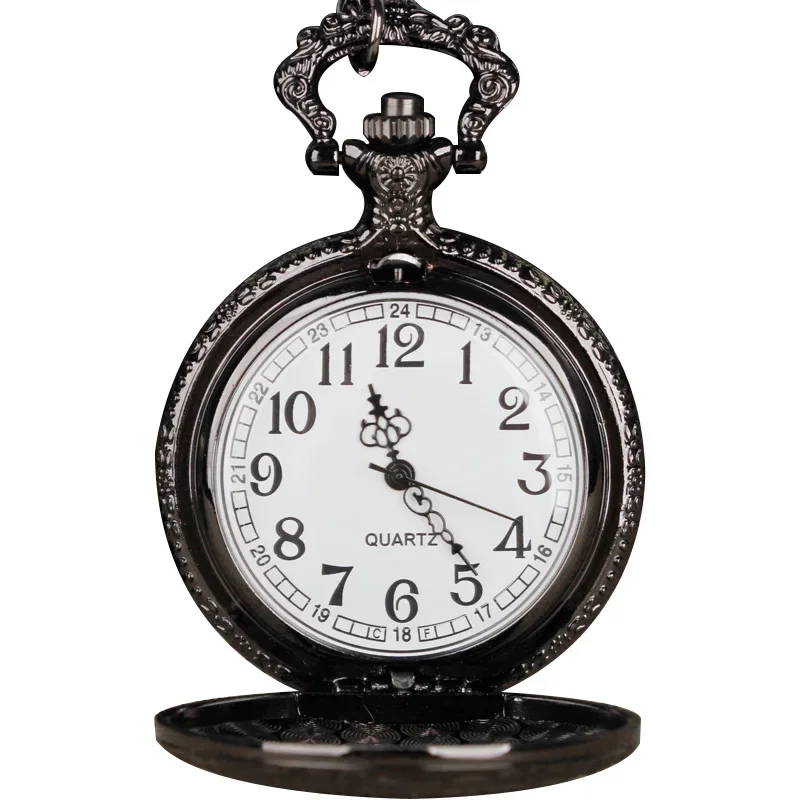 Vintage Bronze Wildlife Pattern Necklace Watch Wild Wolf Men's And Women's Fashion Pendant Animal Quartz Pocket Watch