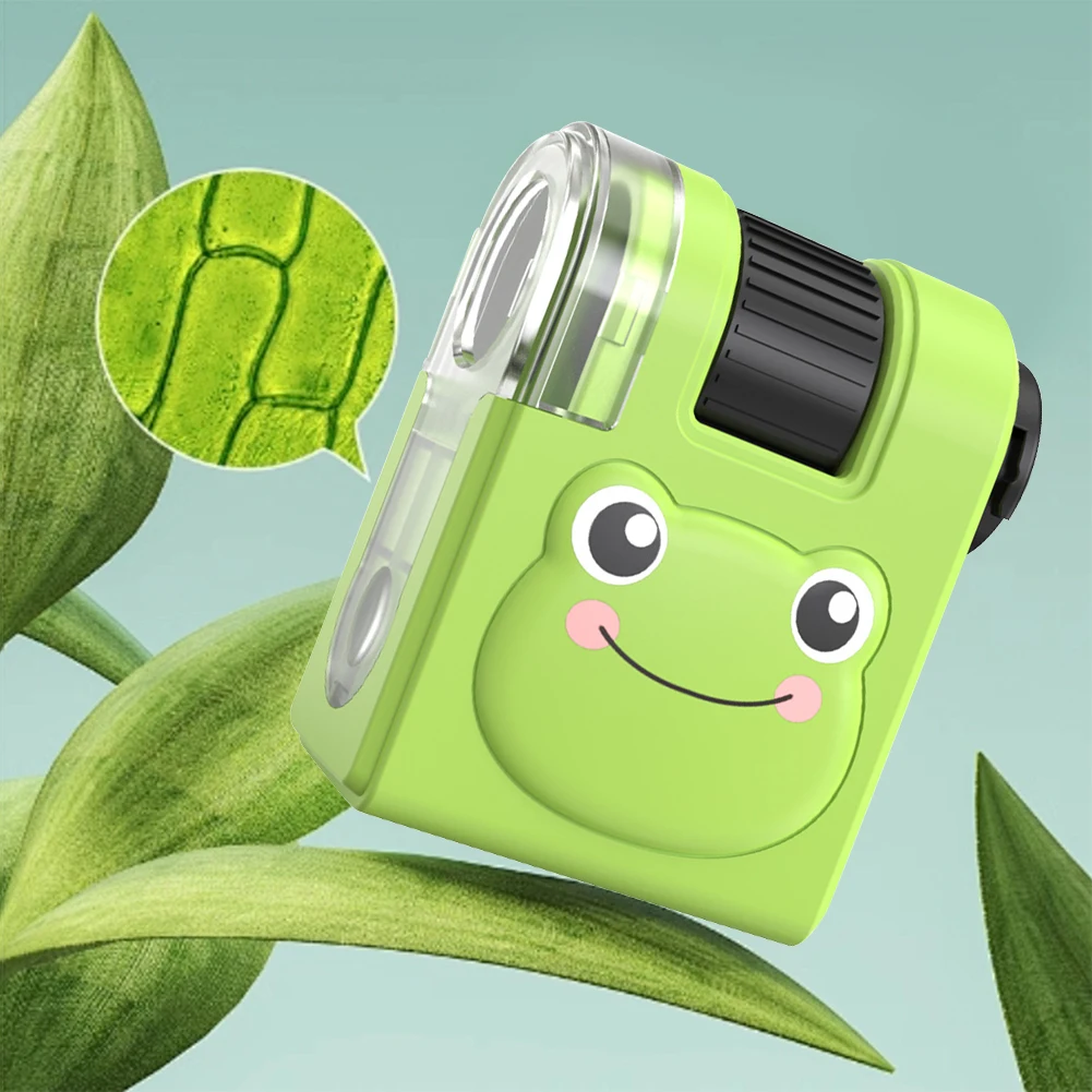 80x Mini Microscope with LED Flashlight Portable Microscope Pocket Microscope Christmas Birthday Gifts for Girls&Boys