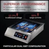 Induction Cooktop 1800W NSF Certified Commercial Range Powerful Countertop Burner Pro Chef Professional Hot Plate 18/10 Stainles 6