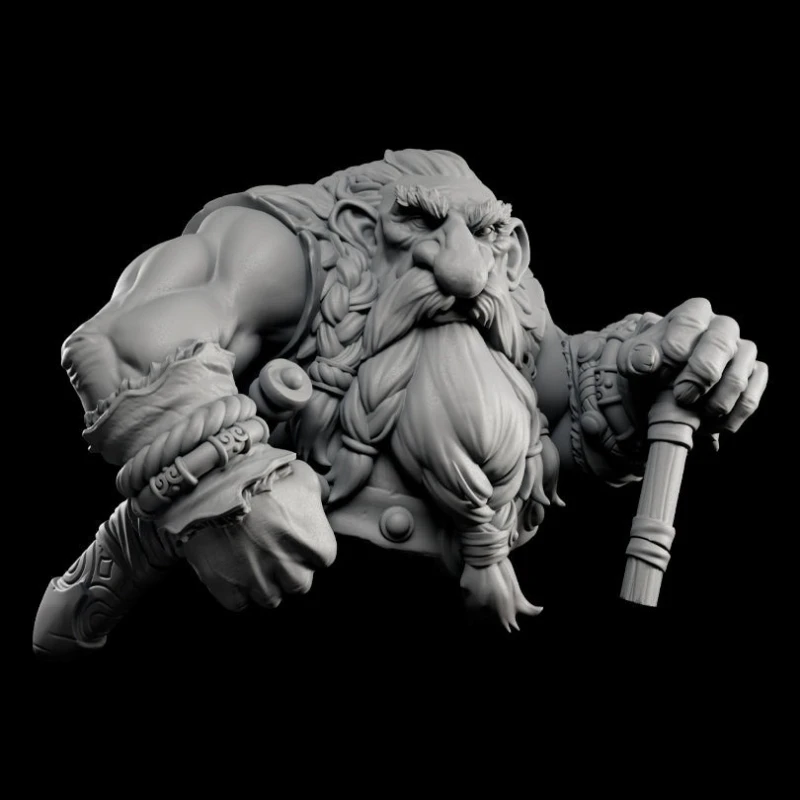 60mm 스케일 다이캐스트 레진 버스트 모델 키트 드워프 보어 브라더후드 세트 4개의 버스트 조립되지 않고 도색되지 않은 베이스 없음