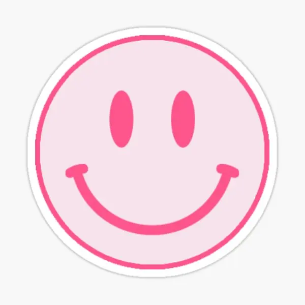 Pink Smiley Face 5pcs Stickers For Window Anime Cartoon Cute Room Decor  Water Bottles Laptop Print Funny Home Decorations Kid - Mobile Phone  Sticker & Back Flim - AliExpress