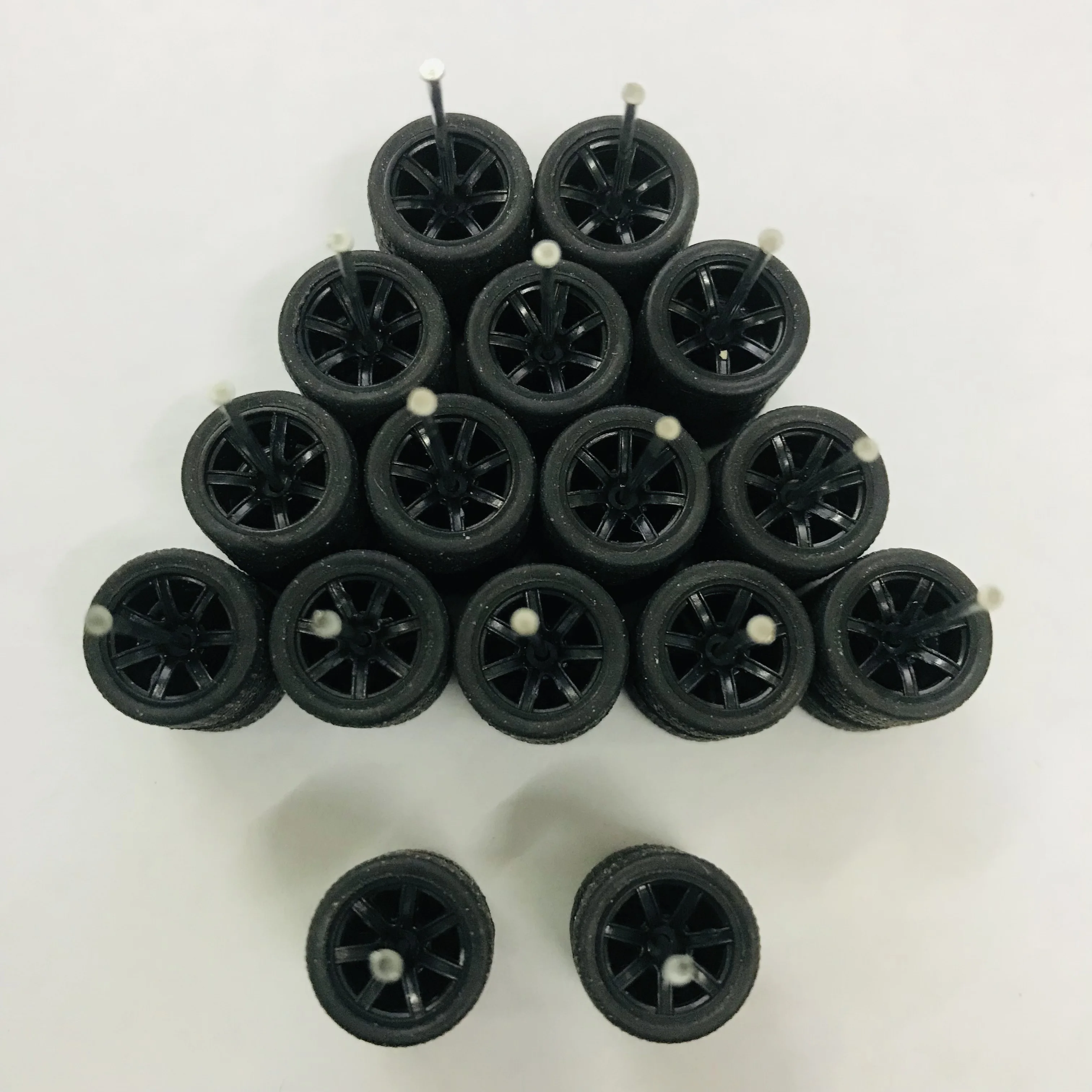 8sets 11mm wheels for 1/64 Scale Alloy Car Models 1/64 wheels with 1/64Tires + Axles for Hot Wheel/Matchbox/Domeka/Tomy 1:64 4