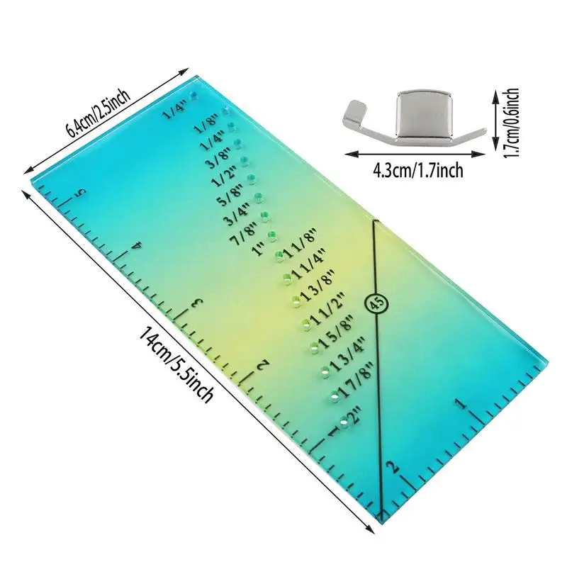 Marking Sewing Ruler Versatile Accurate Perforated Seam Gauge Versatile Lines Indicators Trim Straight Lines Hems Tool For