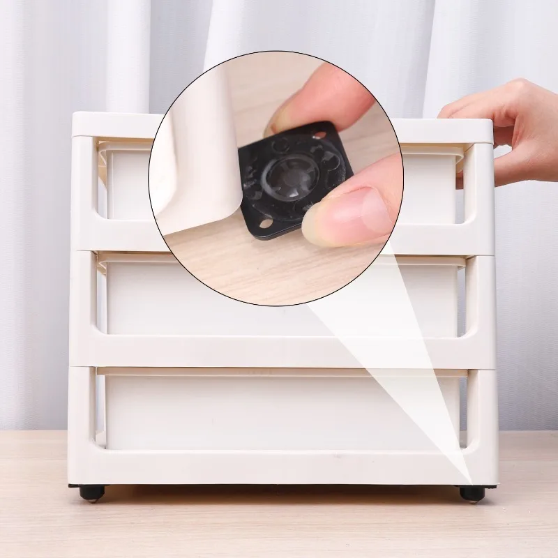 Self-Adhesive 360° Rotating Swivel Caster Wheels for Furniture and Cabinets