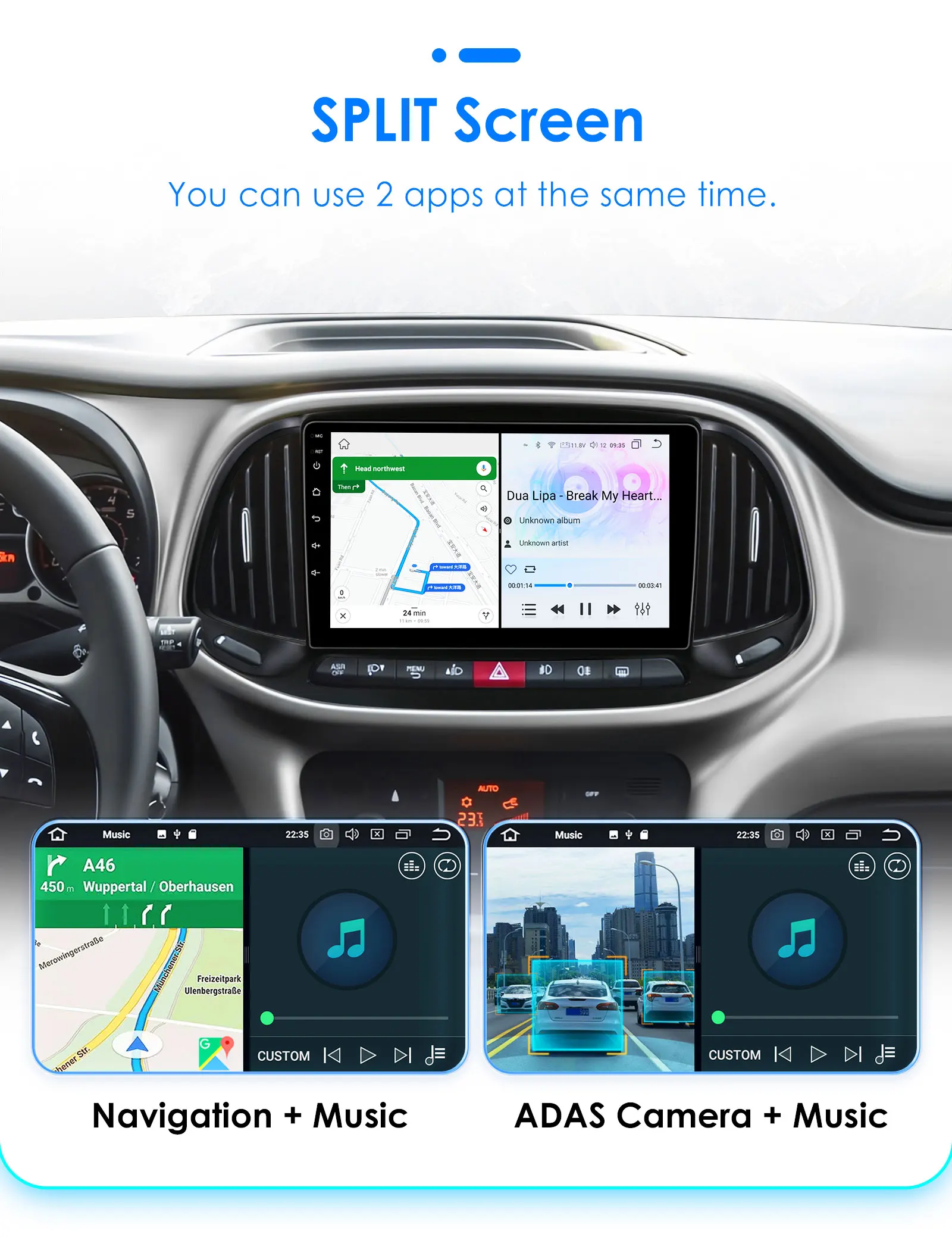 2Din 360 Kamera Android13 Auto Radio Für Fiat Doblo 2015 - 2019 Auto Multimedia GPS Carplay Intelligente Bildschirm autoradio SWC DSP – Detail 34