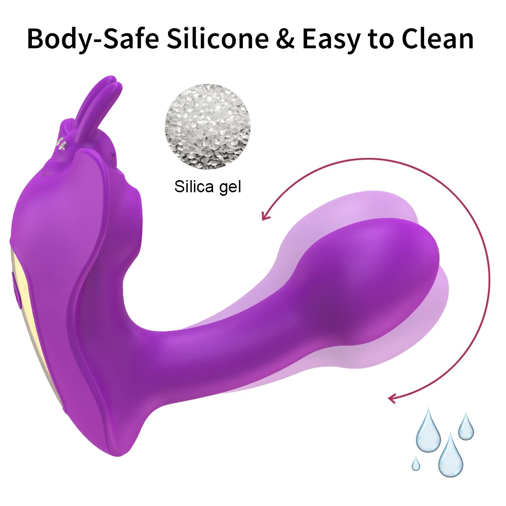 Vibrator Saugen Tragbare Höschen 10 Geschwindigkeiten Vibrierender Saugnapf Oral Sex Saug Klitoris Stimulator E_voghion.com