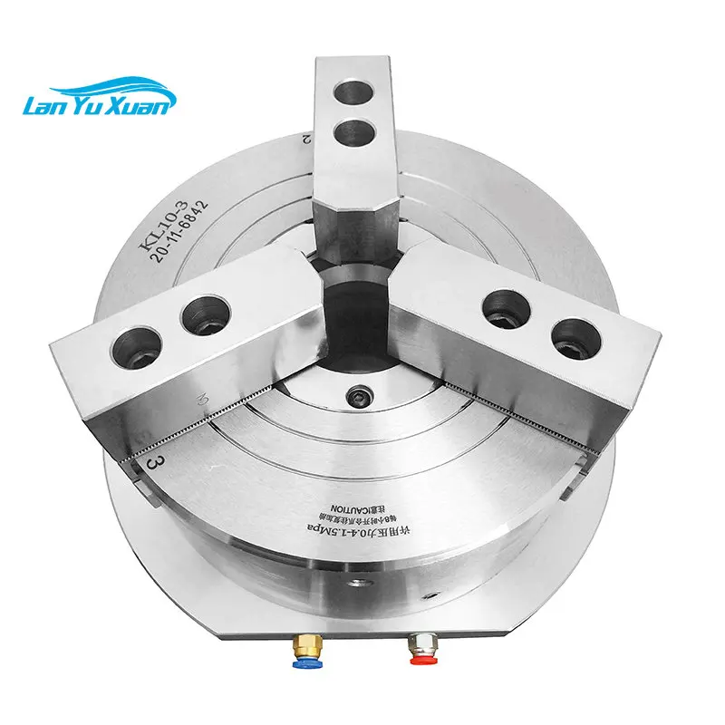 3 Jaw Vertical Hollow Pneumatic Chuck For Machining Center Drilling