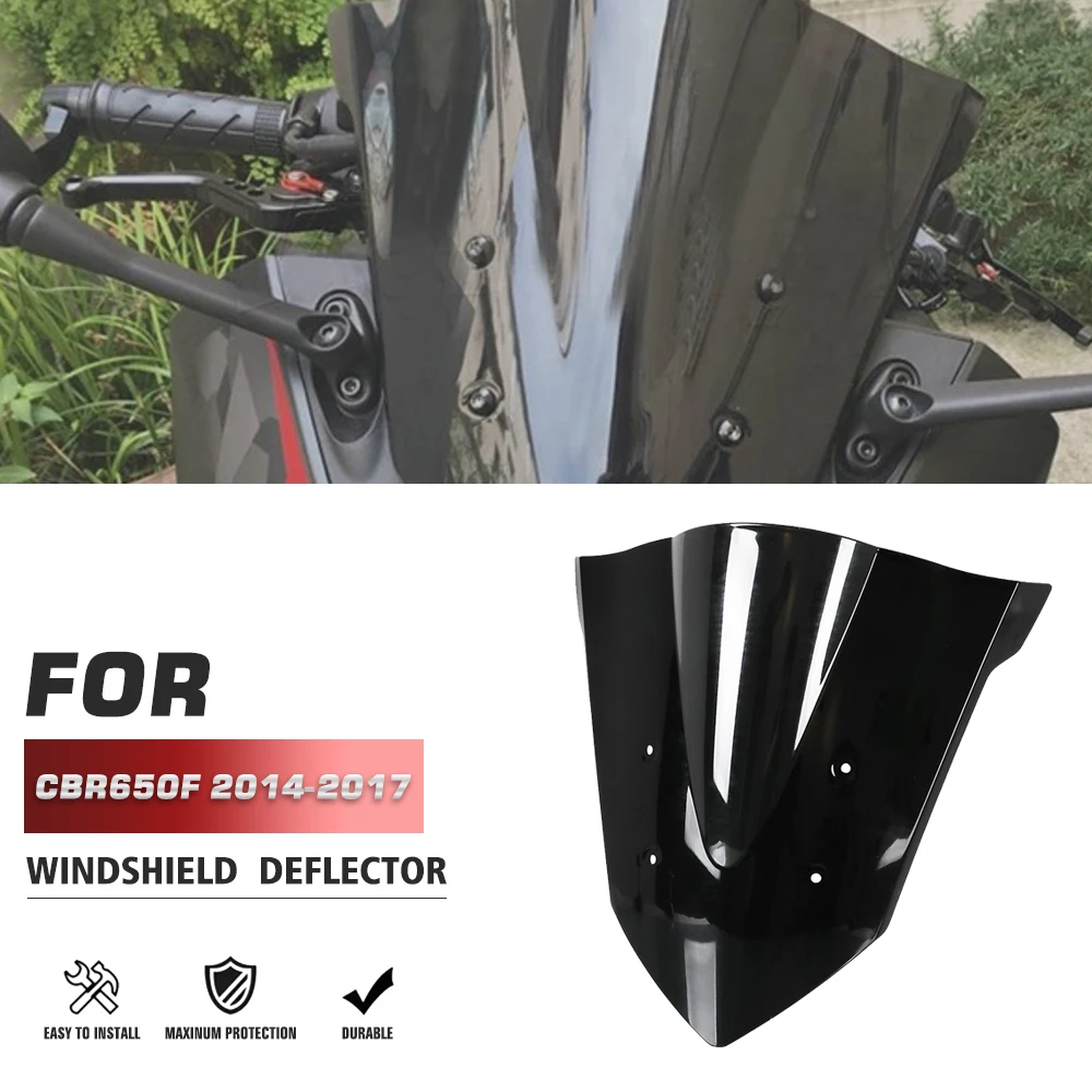 

For Honda CBR650F CBR 650F 650 F 2014 2015 2016 2017 Motorcycle Windshield Fairing WindScreen Visor Wind shield Screen Protector