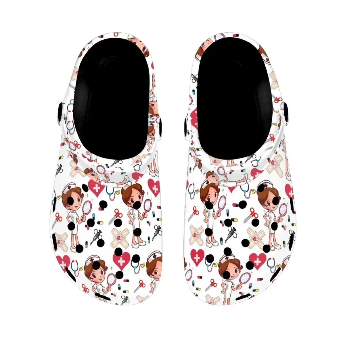 Summer Outdoor Women Slippers Kawaii Nurse Medical Design Garden Flats Shoes Couple Indoor Classic Nursing Sandals Footwear