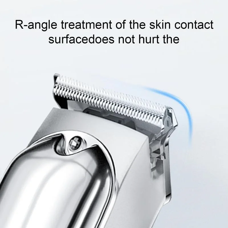 Silver Stainless Steel Hair Clipper For Profressional Barbers & Personal Self-Cutting Trims All Types Of Hair, Beard, Mustache 6