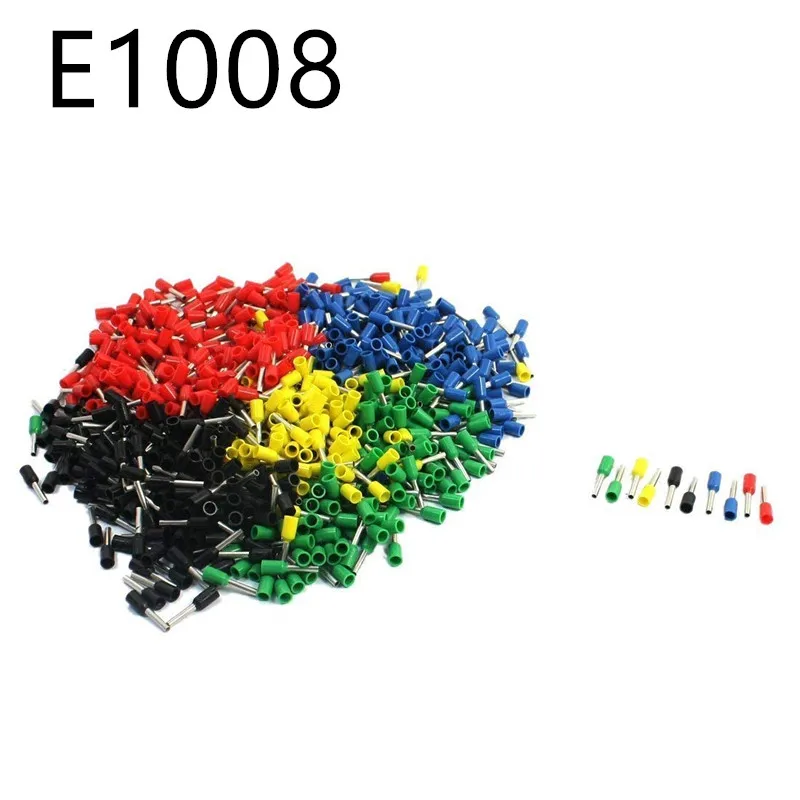 【Online】 E1008 PVC Insulated Bootlace Ferrules For 1.0mm2, 18 AWG Wire, 8mm of Pin Length
