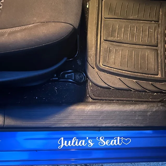 Girlfriends Boyfriends Name Seat Sticker For Car Name Decal for Foot Step Vinyl Relationship Sticker Gift for Him Her personalized stickers