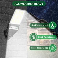 Lampe LED solaire extérieure 500000 Applique murale à capteur solaire LM 180 COB, étanche, à énergie solaire, pour cour de rue, avec télécommande 6