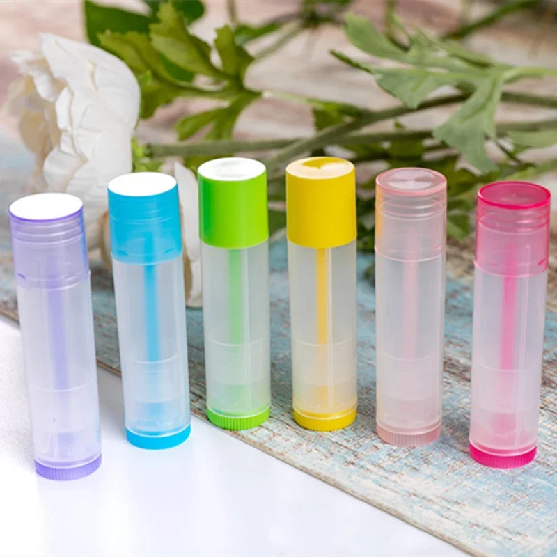 

30pcs 5g/5ml Empty Color Plastic PP Lip Balm Tubes Bottle With Caps Lipstick Containers For Handcraft DIY Lipstick Tube Travel