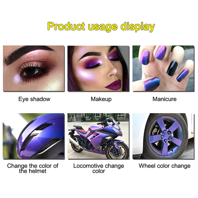 10Db Tükör Kaméleon Gyanta Pigmentkészlet Mágikus Elszíneződött Gyöngyporpor Csillogó Készlet Epoxi Penész Diy Ékszerek Készítése - Image 6