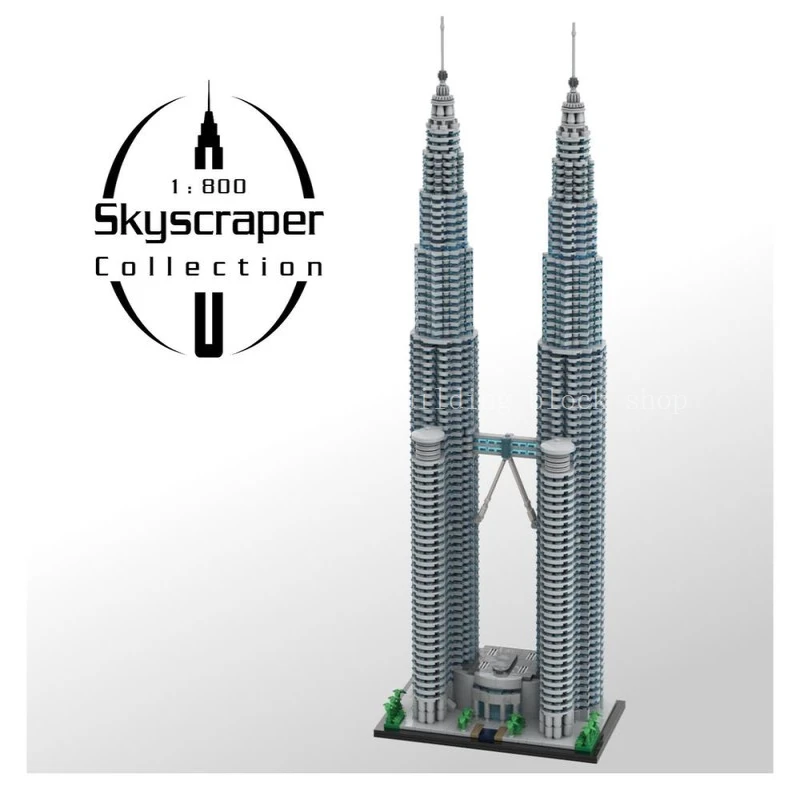 MOC-136651-Twin-Towers-Building-1-800-Building-Model-Domestic-Spliced ...