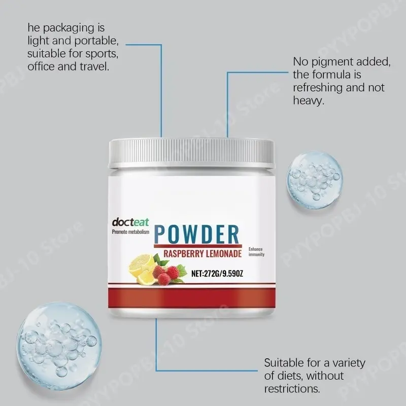 Max Strength Powder Raspberry Lemonade Supports Healthy Metabolism and Overall Wellness 272g - Image 3